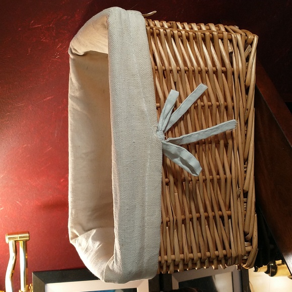 Pier 1 Accents Pier Import Wicker Style Lined Basket Poshmark